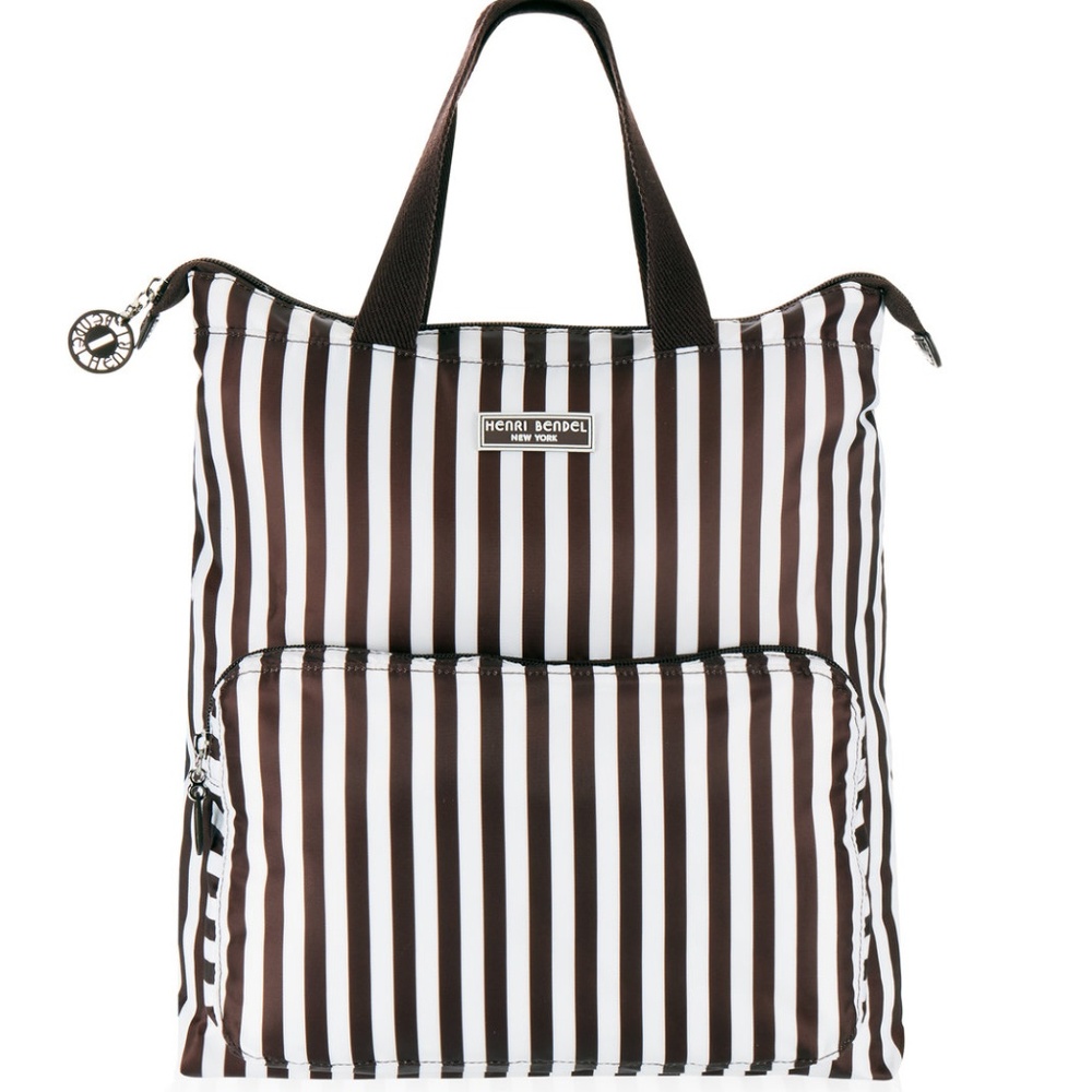 Henri Bendel Packable Backpack STRIPE NWT